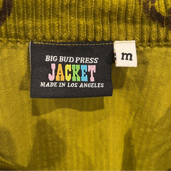 Big Bud Press Mushroom Paint Stamp Sailor Corduroy Cropped Jacket Size Medium - Picture 12 of 14